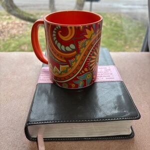 New Coffee Mug Gift Orange BoHo 10Oz Sympathy Sickness Healing Prayer Fast Ship